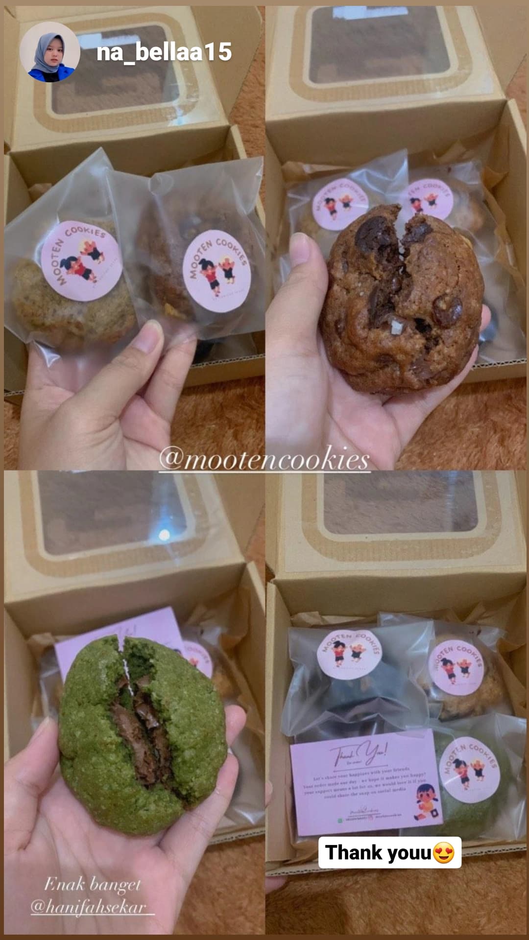 Testimoni pelanggan Mooten Cookies 13