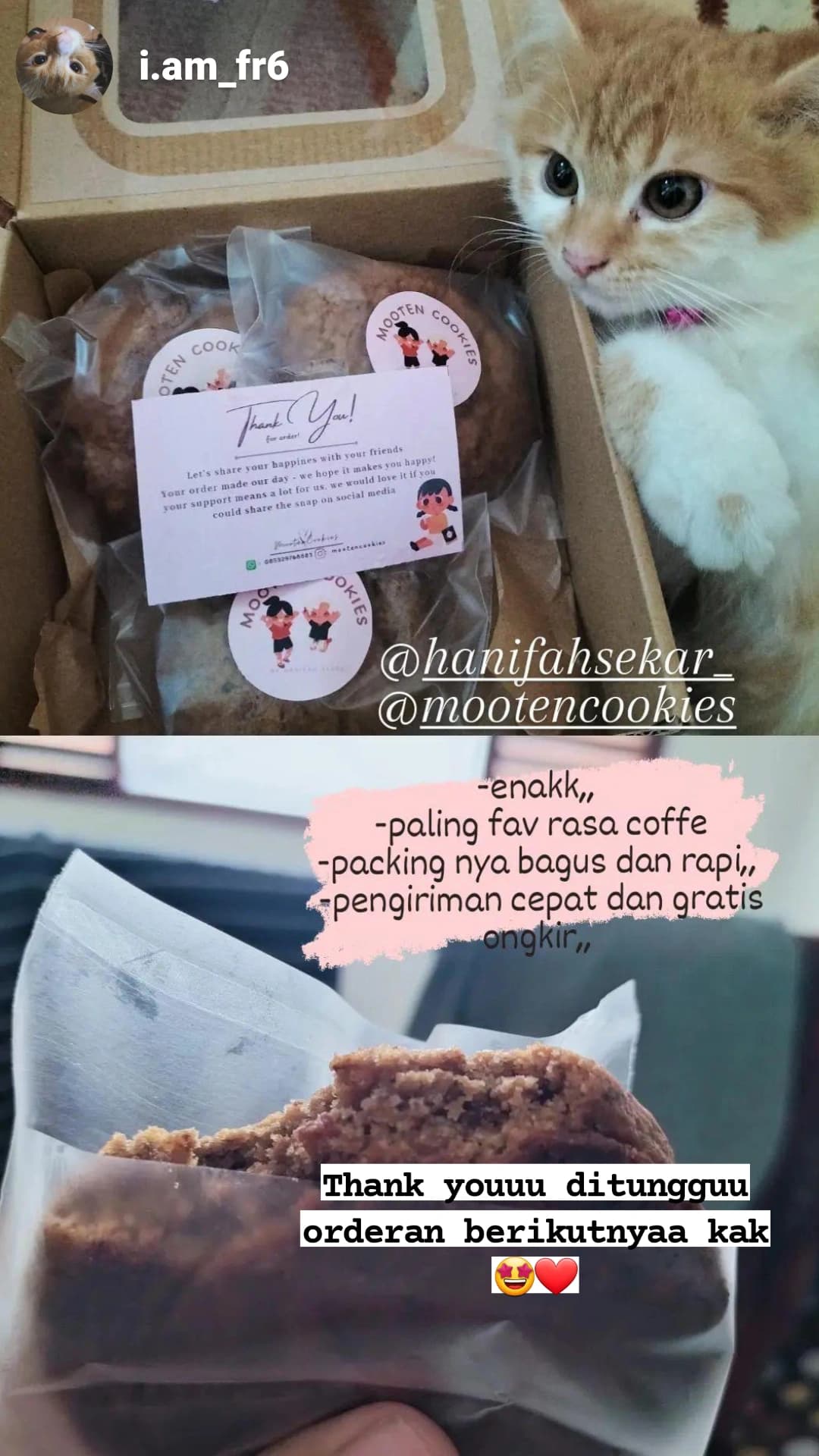 Testimoni pelanggan Mooten Cookies 16