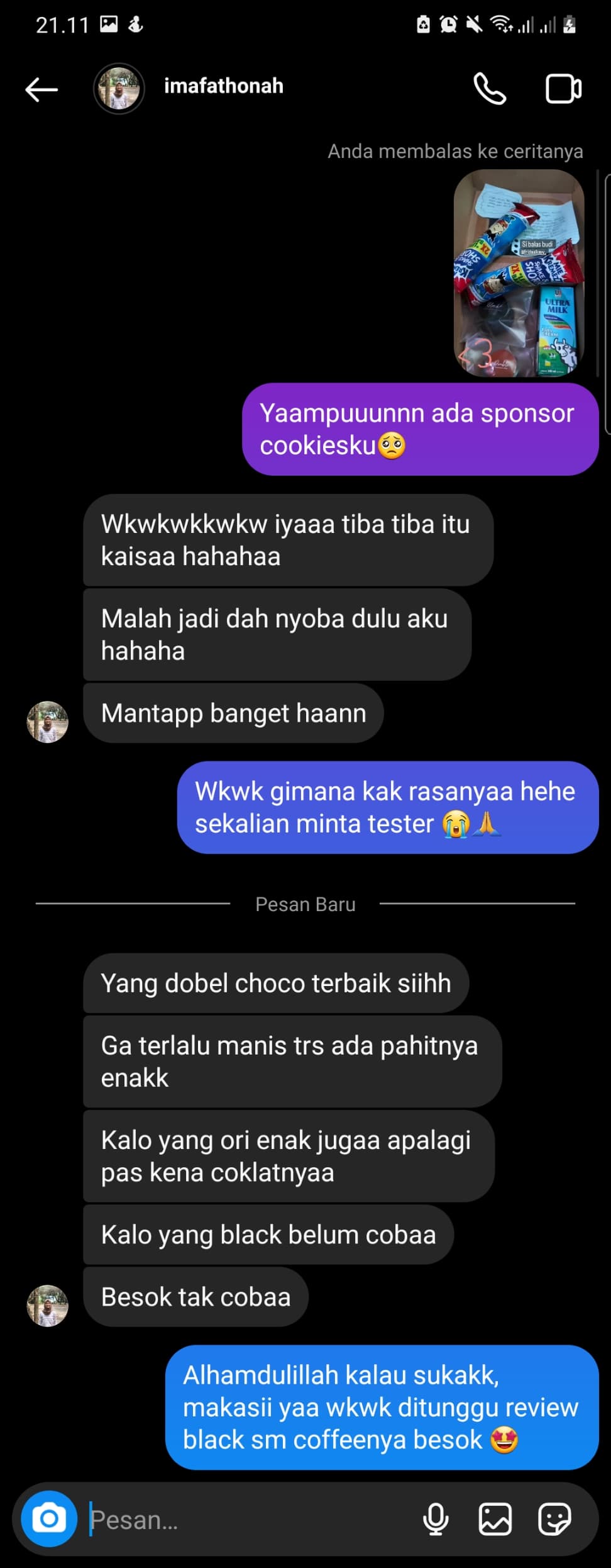 Testimoni pelanggan Mooten Cookies 6