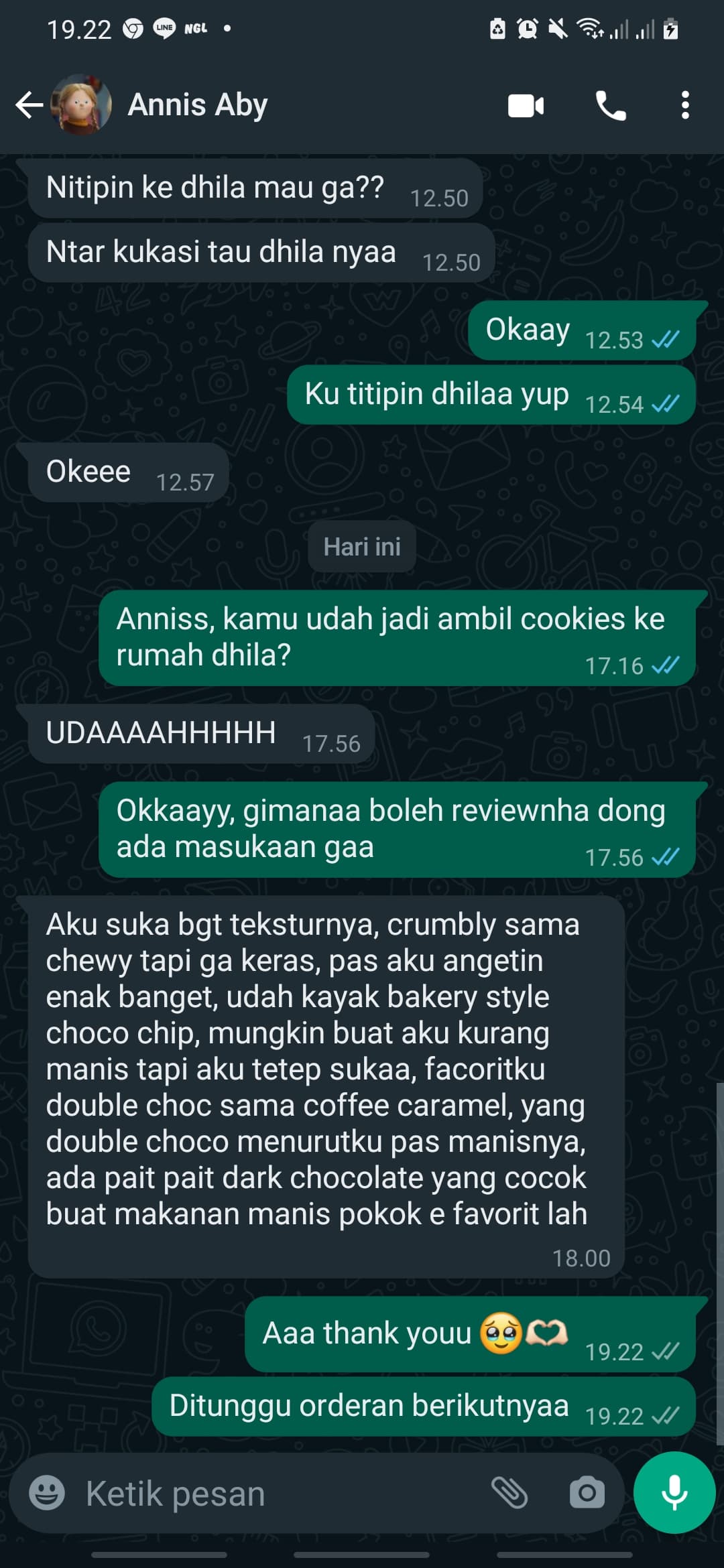 Testimoni pelanggan Mooten Cookies 10